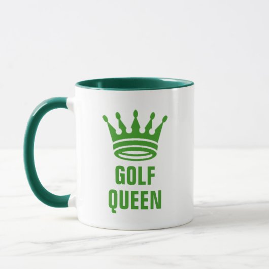 Golf Queen Funny Positive Message Golf Geschenk Tasse (Links)