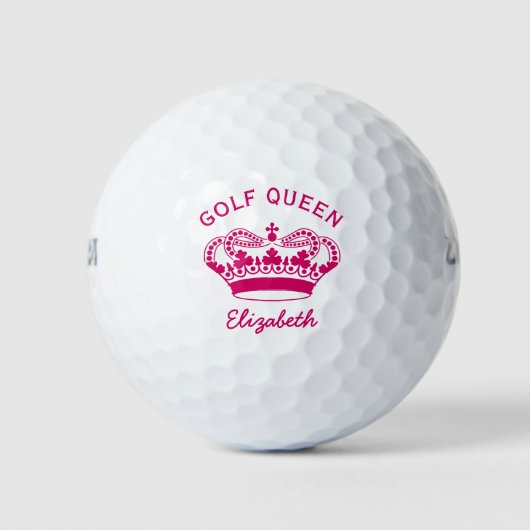 Golf Queen Hot Pink Crown Golfball (Vorderseite)