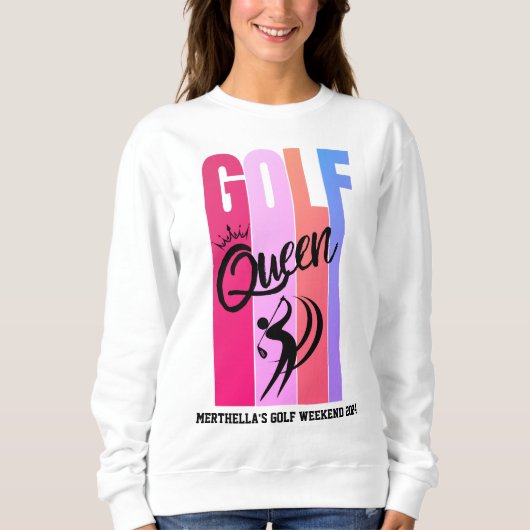 GOLF-QUEEN-Individuelle Name Sweatshirt (Vorderseite)