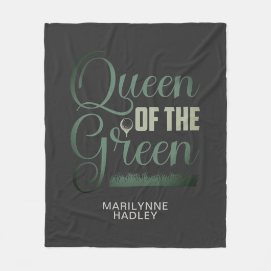 Golf Queen of the Green Fleecedecke (Vorderseite)