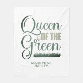 Golf Queen of the Green Sporty Fleecedecke (Vorderseite)