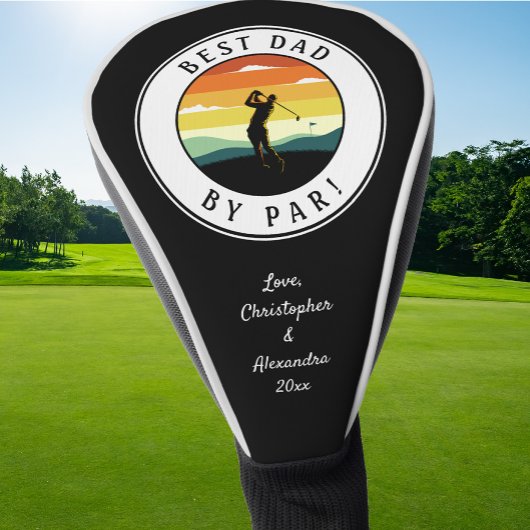 Golf Quote Custom Monogram Golfer Silhouette Black Headcover