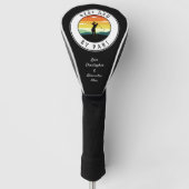 Golf Quote Custom Monogram Golfer Silhouette Black Headcover (Vorderseite)