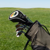 Golf Quote Custom Monogram Golfer Silhouette Black Headcover (In SItu)