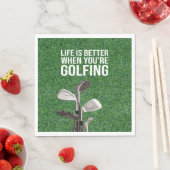 Golf Quotes auf grünem Gras für Golfer-Party Serviette (Beispiel)