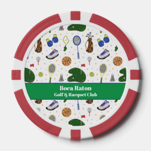 Golf & Racquet Clubhouse Custom Pokerchips