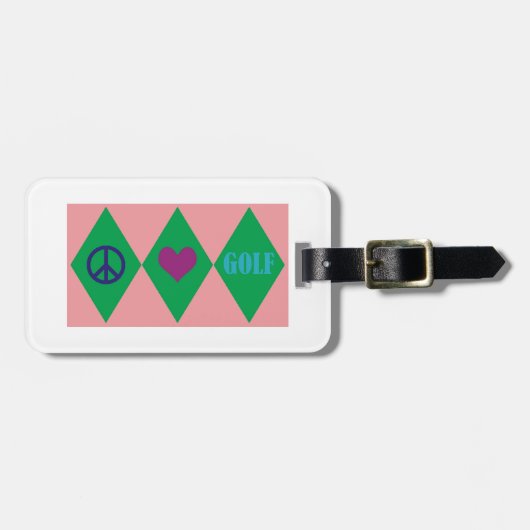 Golf-Raute Gepäckanhänger (Vorderseite horizontal)