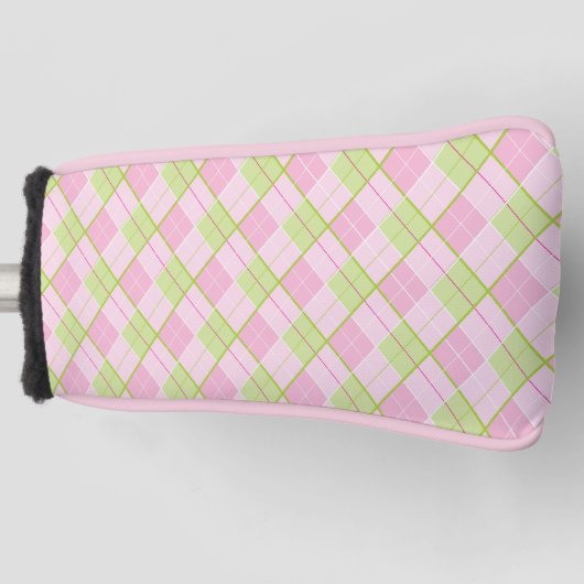 Golf Raute Muster Rosa Damen Golf Headcover (Vorderseite)