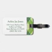 Golf Raute Tee Green Gepäckanhänger (Rückseite horizontal)