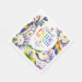 Golf Regenbogen auf dem Fairway Pride Golf Feier Serviette (Ecke)