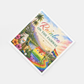 Golf Regenbogen auf der Fairway Pride Golf Feier Serviette (Ecke)