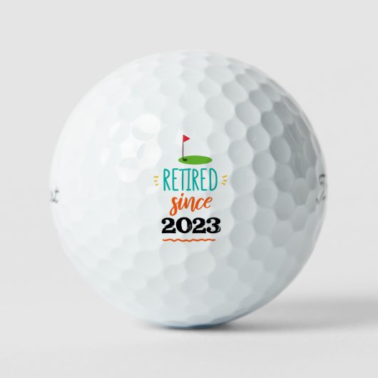 Golf-Reifen Seit 20xx mit Fahnen-Gänger-Rente Golfball (Vorderseite)