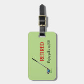 GOLF - Remüde, Golf spielen ist ein JOB Gepäckanhänger (Vorderseite vertikal)