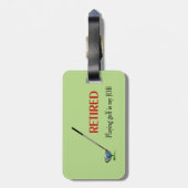 GOLF - Remüde, Golf spielen ist ein JOB Gepäckanhänger (Rückseite vertikal)