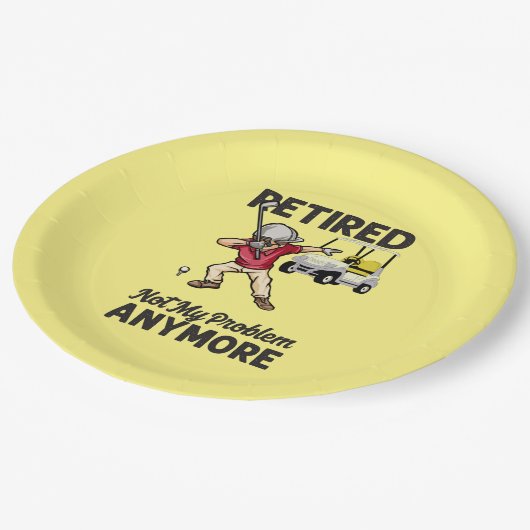 Golf Remüde nicht mein Problem mehr versuchen Golf Pappteller (Schrägansicht)