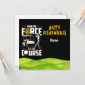 Golf Rent Police Officer für das Ruhestand Karte (Vorderseite/Rückseite Beispiel)