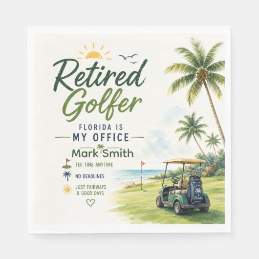 Golf-Rente: Den Traum in Florida leben Serviette (Vorderseite)