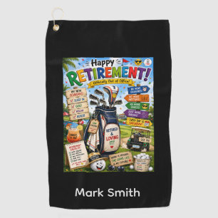GOLF-RENTE für Golfer auf grünem Gras Golfhandtuch