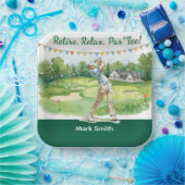 Golf-Rente für Golfer Pappteller (Party)