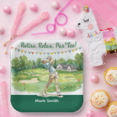 Golf-Rente für Golfer Pappteller (Party)