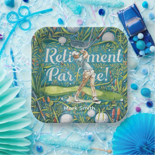 Golf-Rente für Golfer Pappteller (Party)