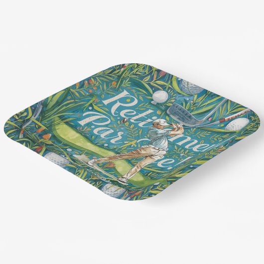 Golf-Rente für Golfer Pappteller (Gewinkelt)