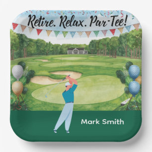 Golf-Rente für Golfer Pappteller