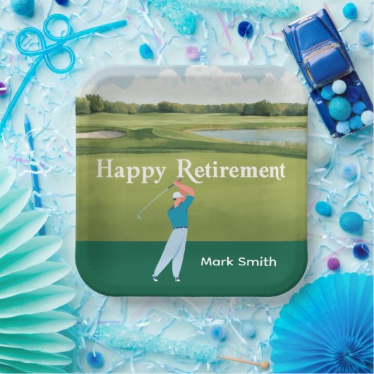 Golf-Rente für Golfer Pappteller (Party)