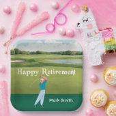 Golf-Rente für Golfer Pappteller (Party)