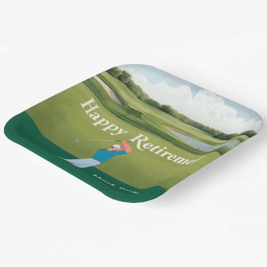 Golf-Rente für Golfer Pappteller (Gewinkelt)