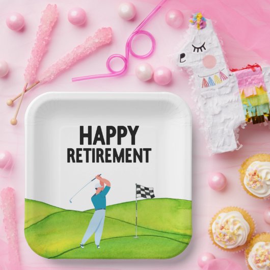 Golf-Rente für Golfer Pappteller (Party)