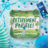 Golf-Rente für Golfer Pappteller (Party)