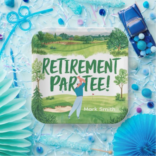 Golf-Rente für Golfer Pappteller (Party)