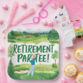 Golf-Rente für Golfer Pappteller (Party)