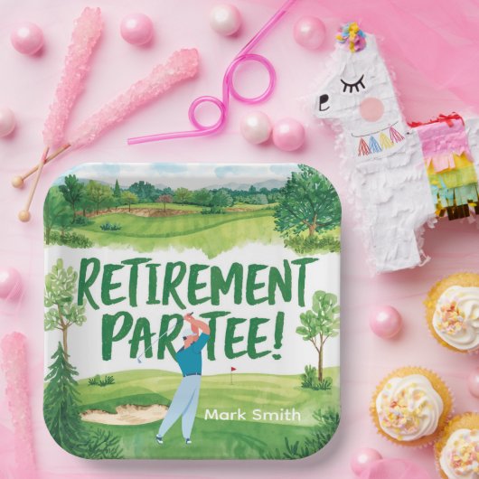 Golf-Rente für Golfer Pappteller (Party)