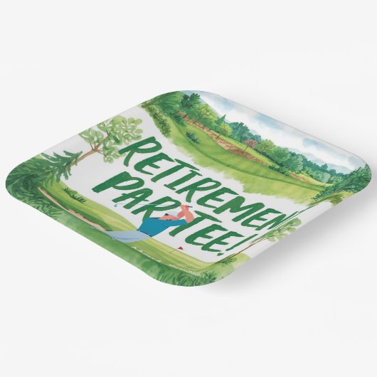 Golf-Rente für Golfer Pappteller (Gewinkelt)