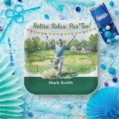 Golf-Rente für Golfer Pappteller (Party)