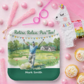 Golf-Rente für Golfer Pappteller (Party)
