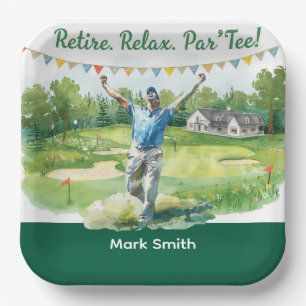 Golf-Rente für Golfer Pappteller