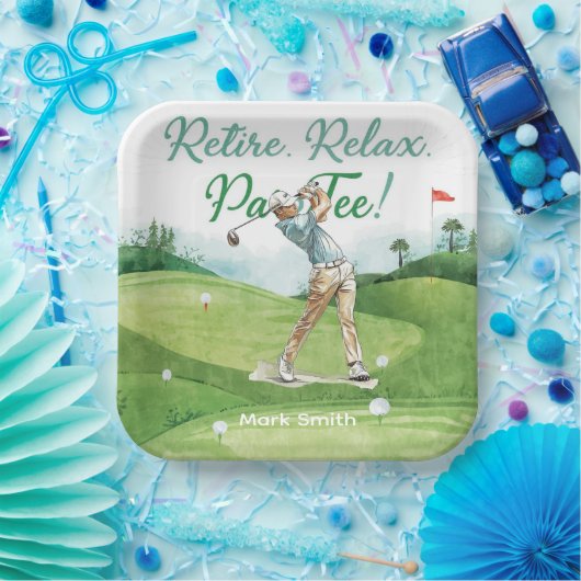 Golf-Rente für Golfer Pappteller (Party)