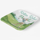 Golf-Rente für Golfer Pappteller (Gewinkelt)