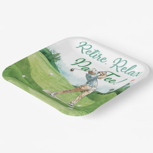 Golf-Rente für Golfer Pappteller (Gewinkelt)