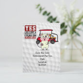 Golf-Rente für Golfer-Party Postkarte (Stehend Vorderseite)