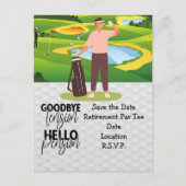 Golf-Rente für Golfer-Party Postkarte (Vorderseite)