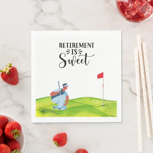 Golf-Rente für Golfer Serviette (Beispiel)