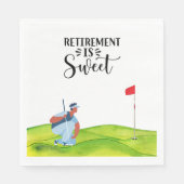 Golf-Rente für Golfer Serviette (Vorderseite)