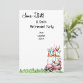 Golf-Rente für Golferin Einladung (Stehend Vorderseite)