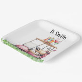 Golf-Rente für Golferin Pappteller (Gewinkelt)