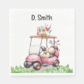 Golf-Rente für Golferin Serviette (Vorderseite)