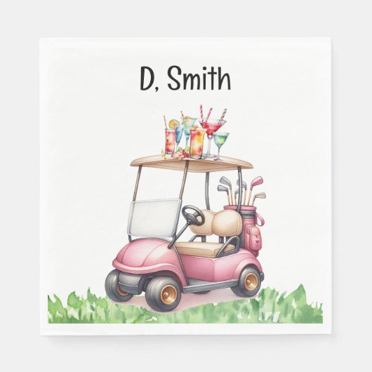 Golf-Rente für Golferin Serviette (Vorderseite)